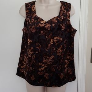Coldwater Creek Velvet Tank Size M